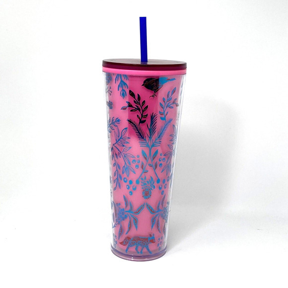 Starbucks 2022 Holiday Tumbler Changing Color Deer Pink 24oz Cold Cup - Picture 2 of 3